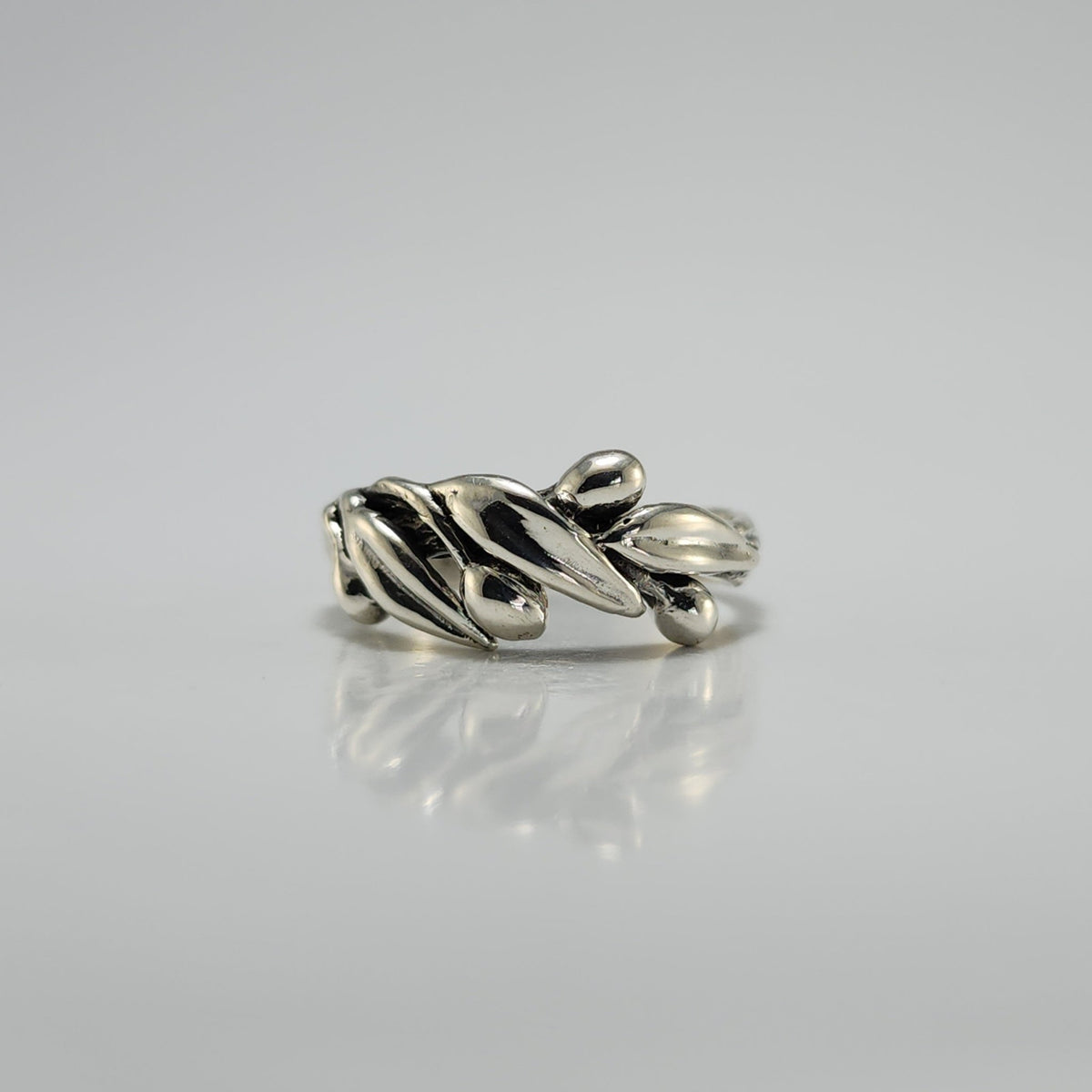 Olive Branch Leaf Statement Ring - DV Jewelry Designs