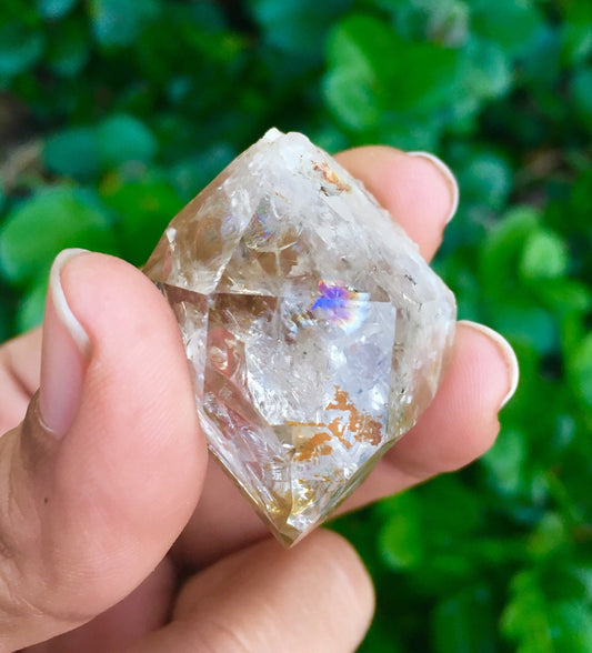 Raw Herkimer diamond quartz crystal for nature-inspired jewelry