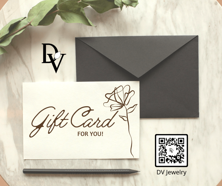 photo of a gift card for jewelry