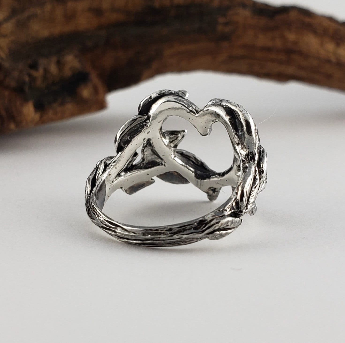 Sterling Silver Open Heart Ring - DV Jewelry Designs #