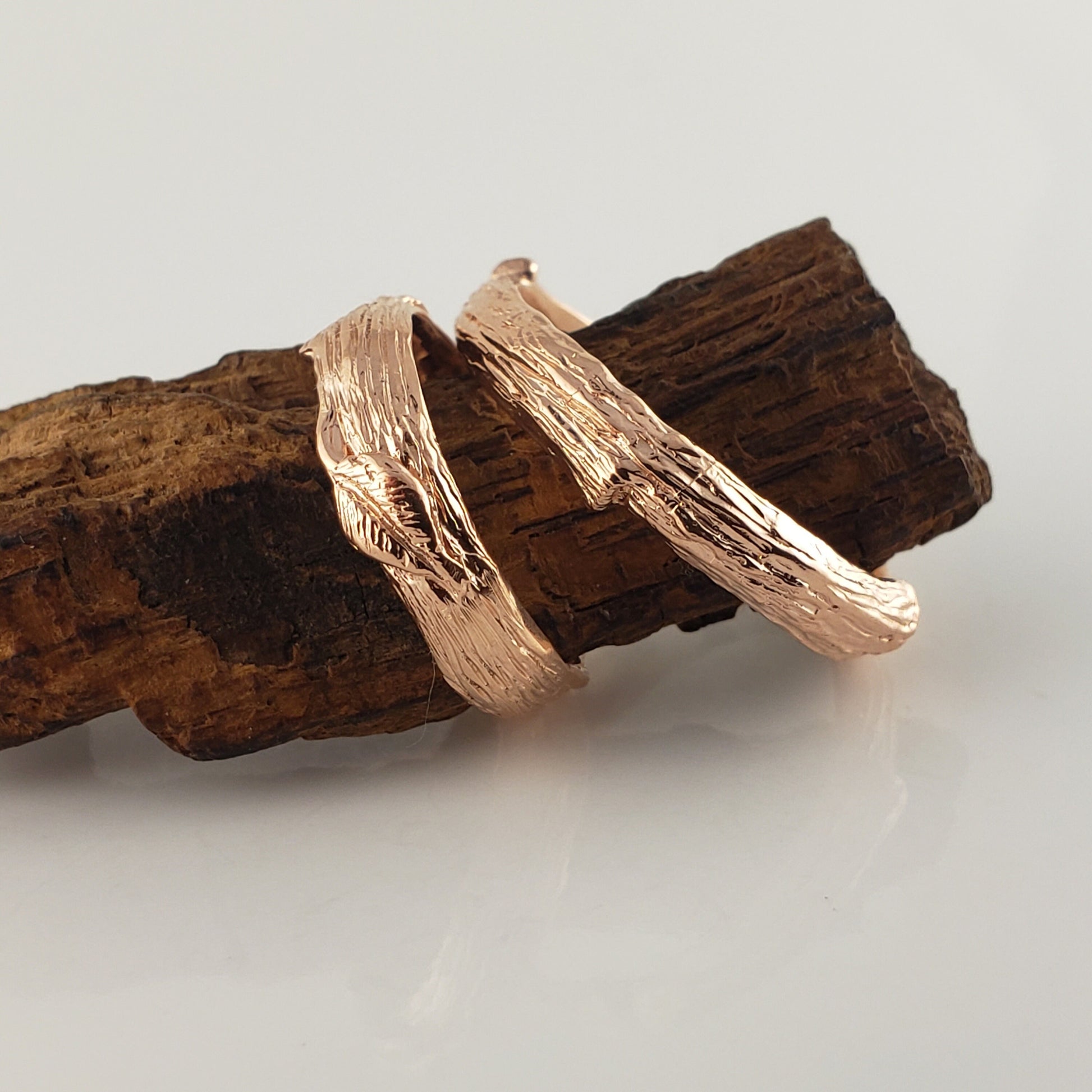 Unisex Twig Wedding Band Set - DV Jewelry Designs #