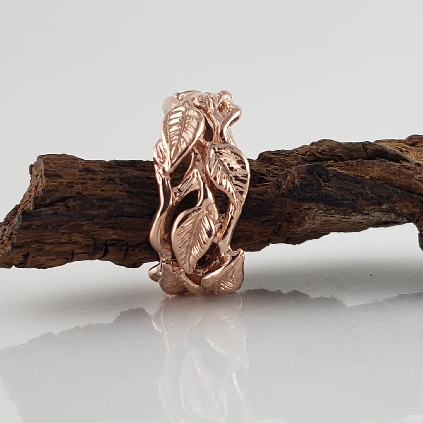 Wide Leaf and Vine Statement Ring - DV Jewelry Designs #