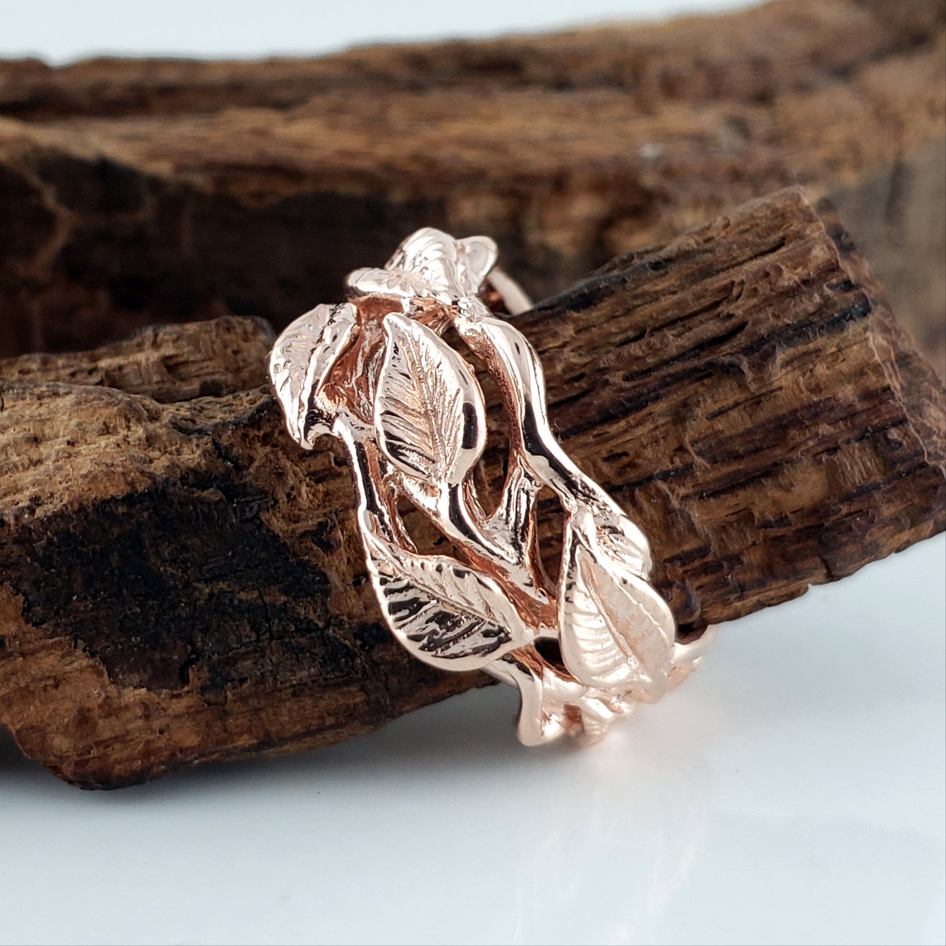 Wide Leaf and Vine Statement Ring - DV Jewelry Designs #